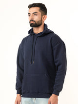 Navy Blue U Just U Printed Hoodie