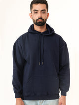 Navy Blue U Just U Printed Hoodie