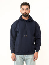 Navy Blue U Just U Printed Hoodie