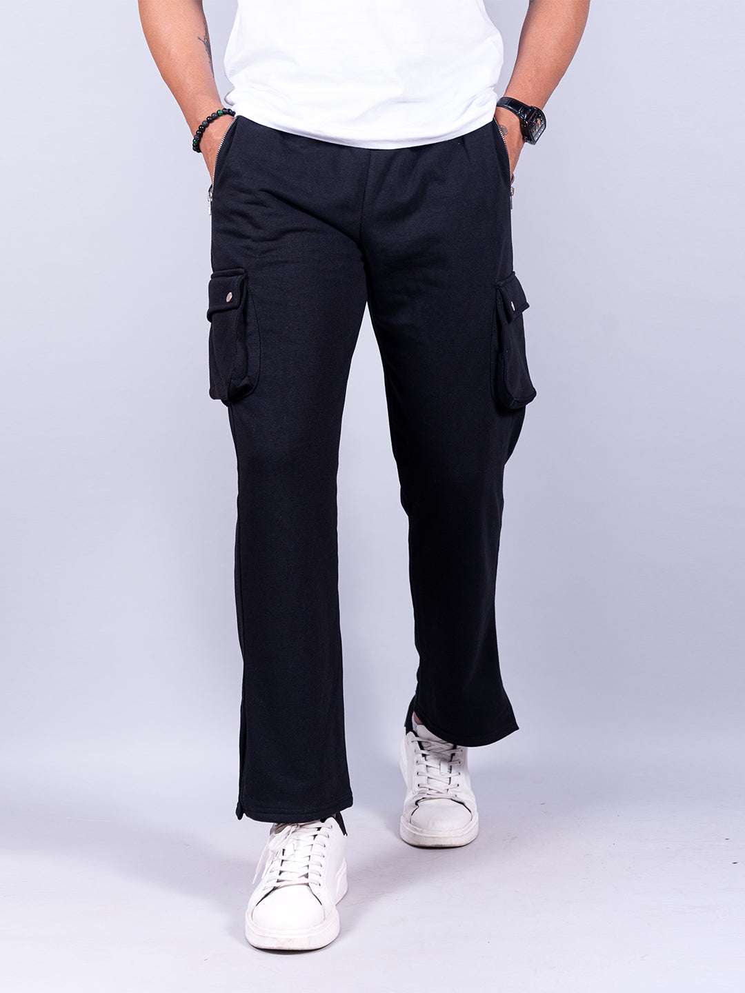 Black Cargo Joggers