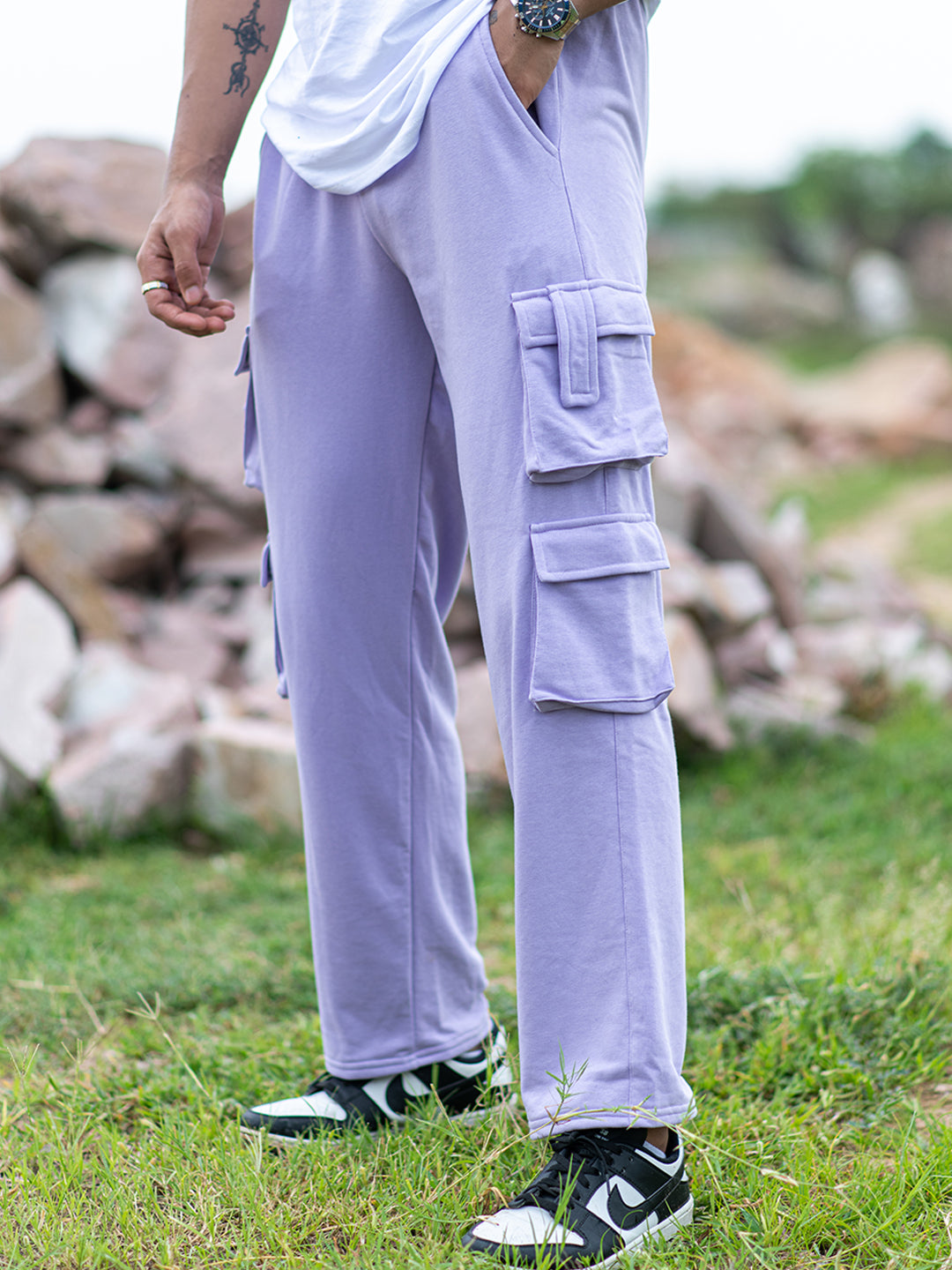 Buy Lavender Four Pockets Cargo Joggers Online Tistabene Tistabene