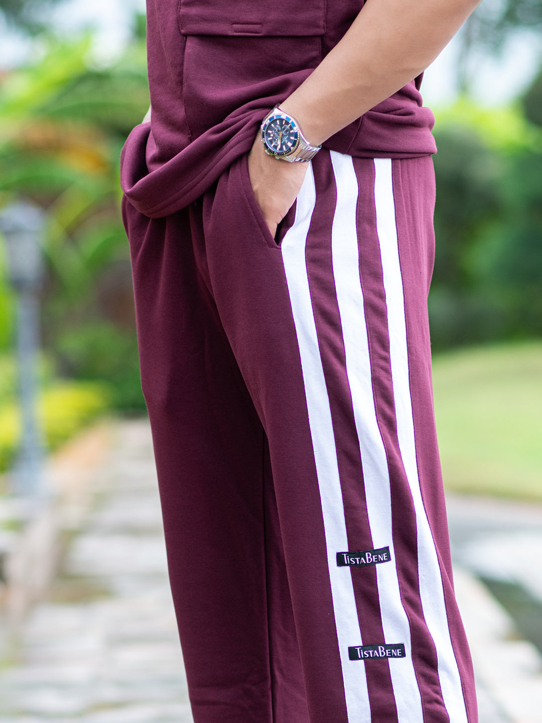 Burgundy Tistabene Track Pant