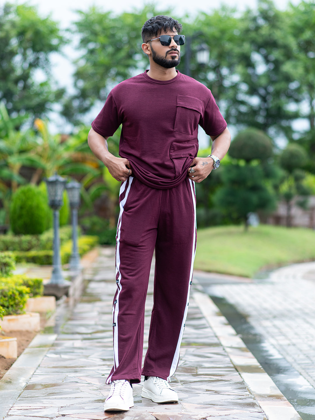 Burgundy Tistabene Track Pant