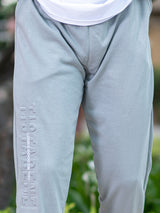 Grey Tistabene Printed Cotton Joggers For Men