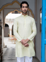 Beige Linen Kurta