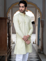 Beige Linen Kurta