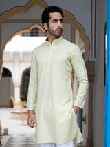 Beige Linen Kurta