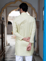 Beige Linen Kurta