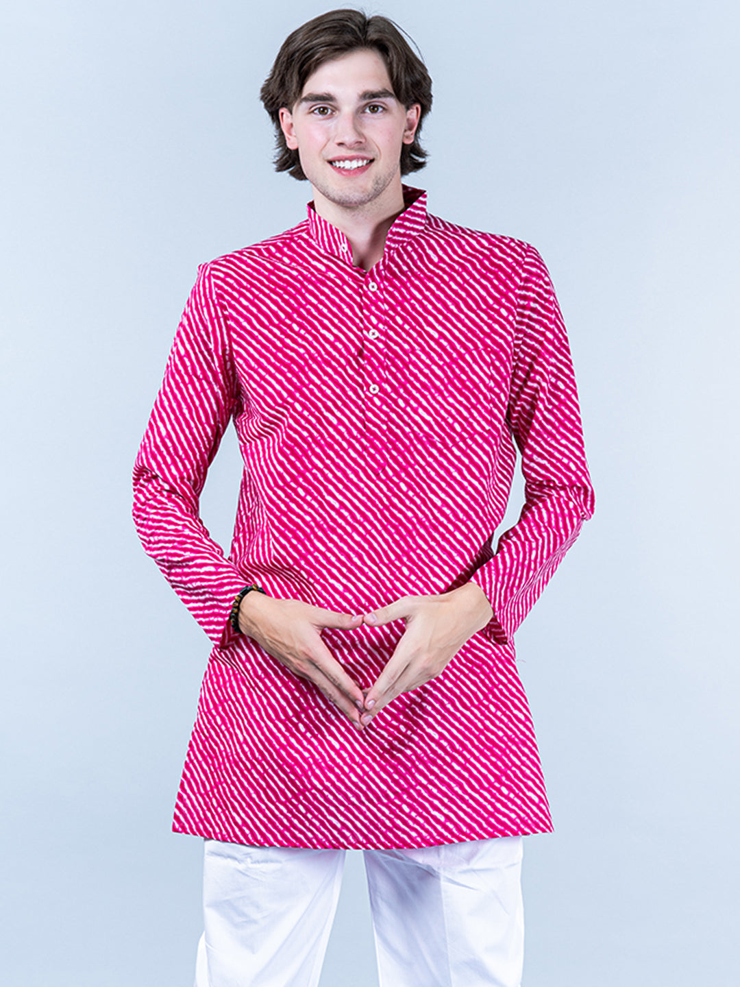 Mens Rose Pink Cotton Jute Nehru Jacket Manufacturer Supplier from Delhi  India