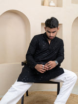 black kurta for men