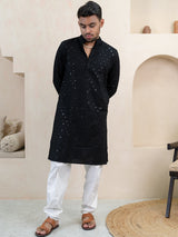 black kurta for men