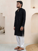 black kurta for men