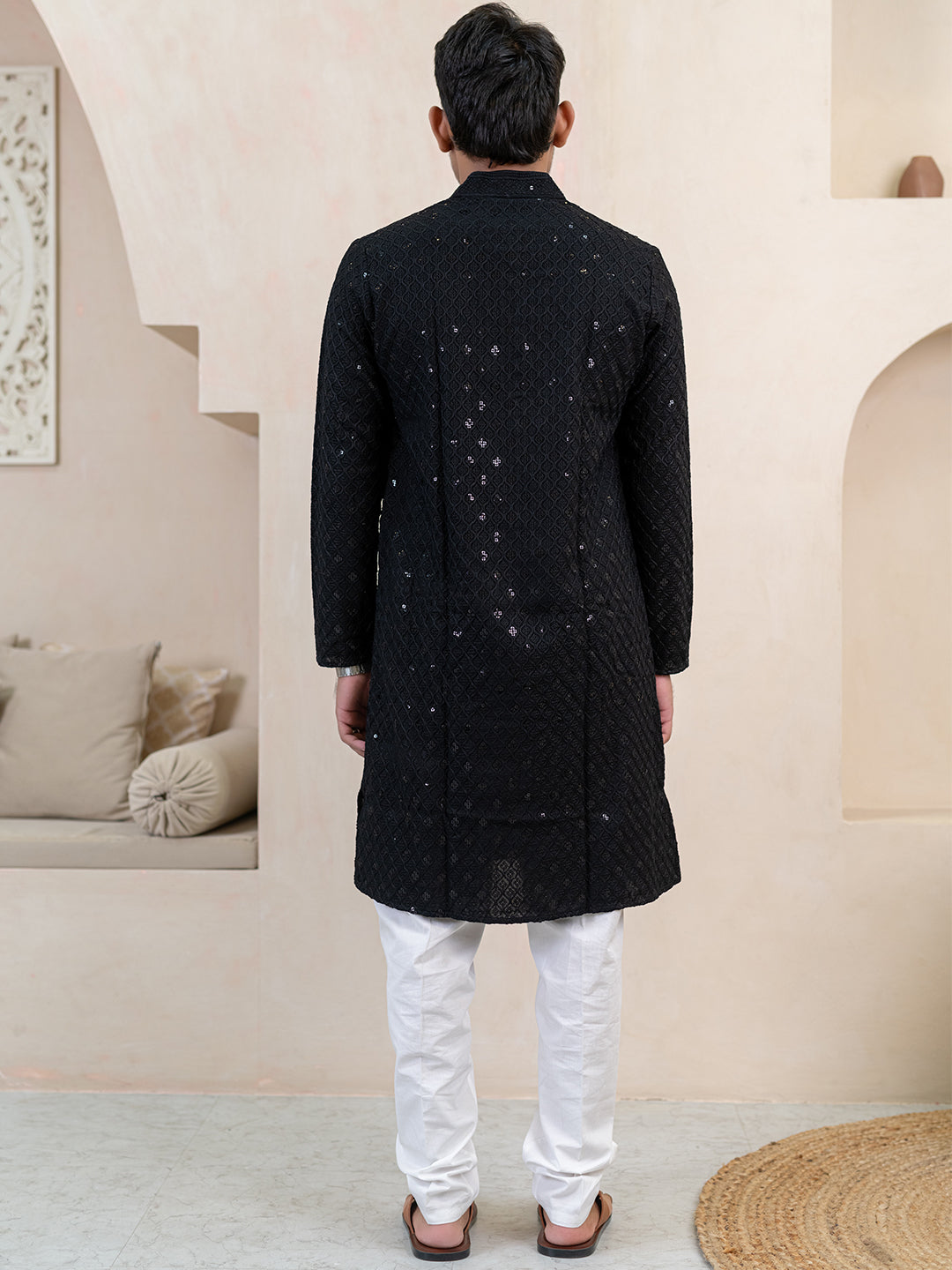 black kurta for men