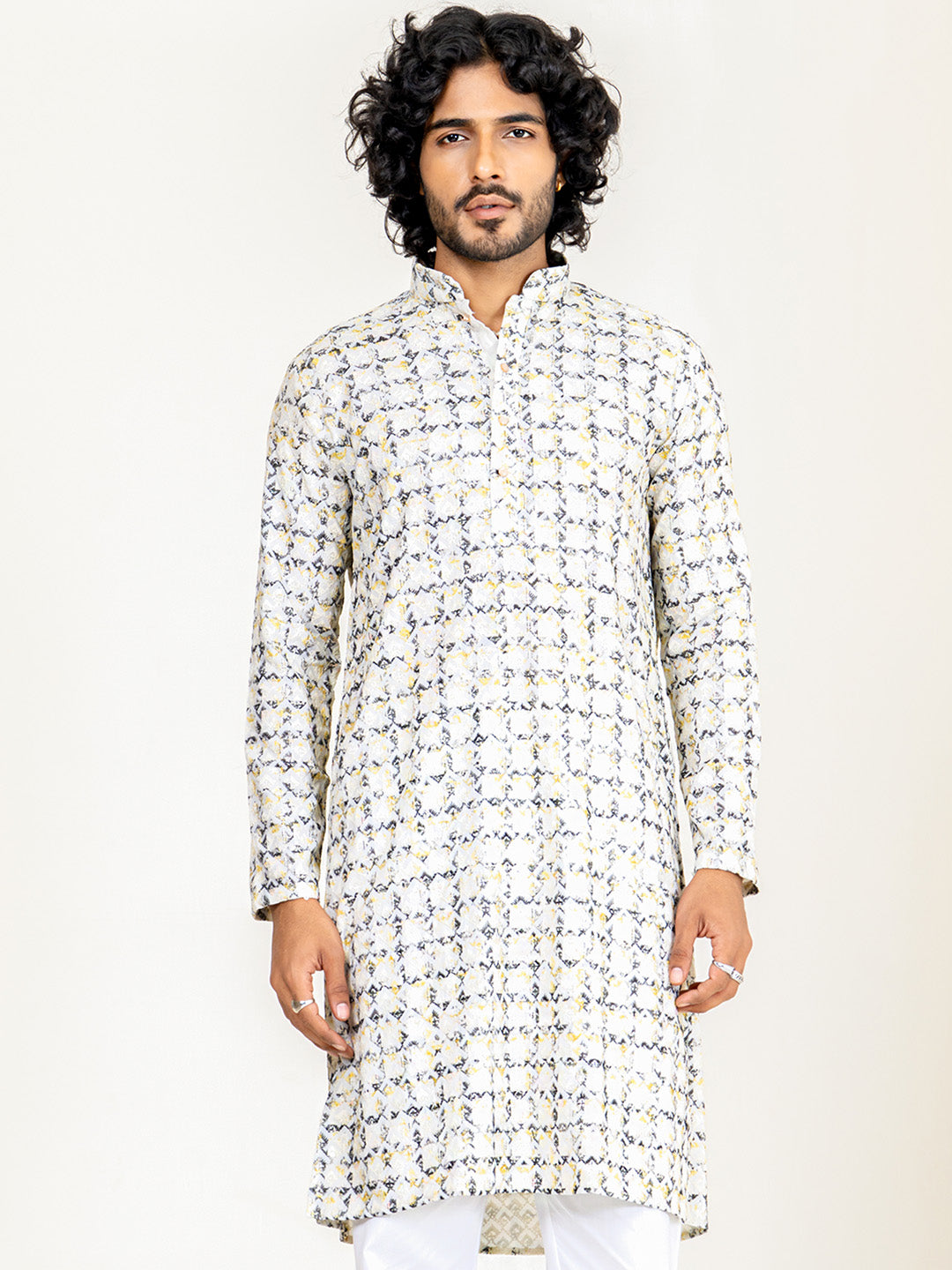 Multicolor Rayon Digital Embrodidery Kurta