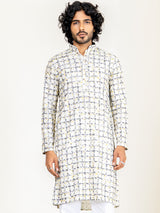 Multicolor Rayon Digital Embrodidery Kurta