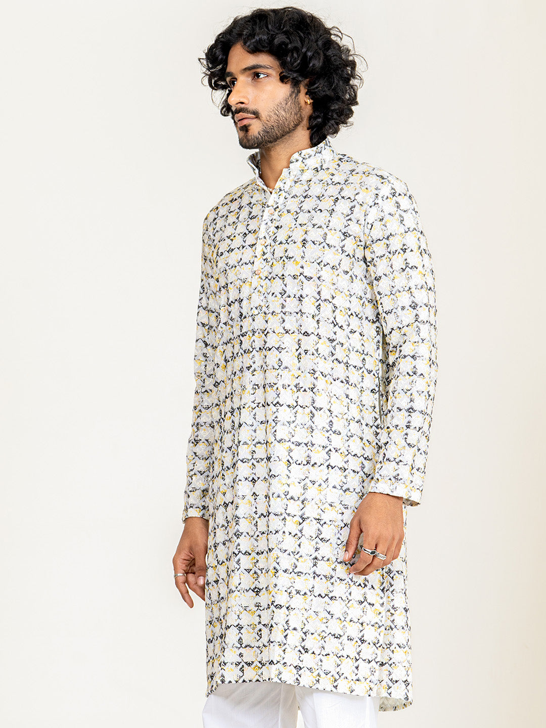 Multicolor Rayon Digital Embrodidery Kurta