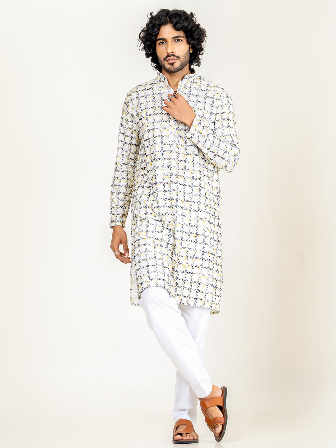 Multicolor Rayon Digital Embrodidery Kurta