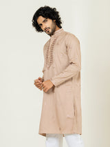 Dark Pink Heavy Embroidered Kurta For Men