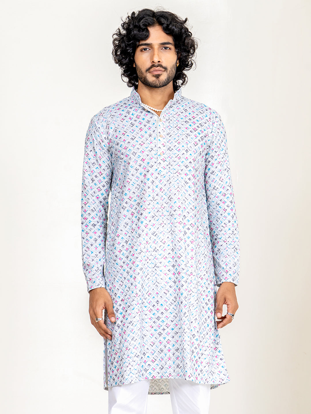 Multi Color Embroidered Kurta for Men