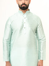 Mint Green Dupin Solid Kurta for Men