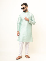 Mint Green Dupin Solid Kurta for Men