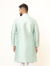 Mint Green Dupin Solid Kurta for Men