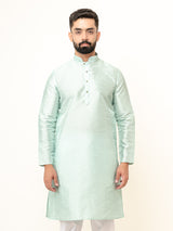 Mint Green Dupin Solid Kurta for Men