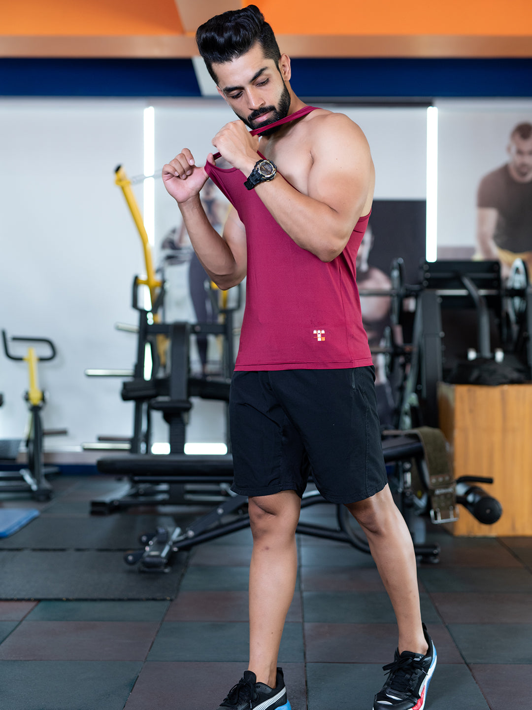 burgundy lycra sando