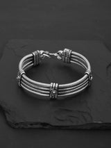 Classic Old Silver Plated Mens Bracelet