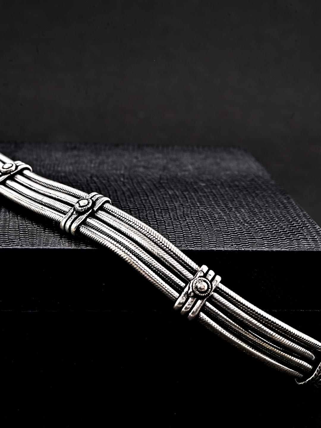 Classic Old Silver Plated Mens Bracelet