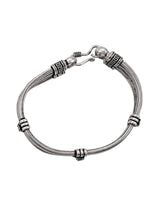 Classic Old Silver Plated Mens Bracelet