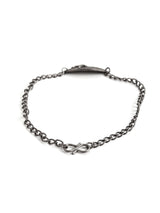 Airplane Matte Oxidised Silver Mens Bracelet