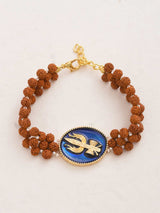 Trishul Symbols  Mens rudraksh Bracelet