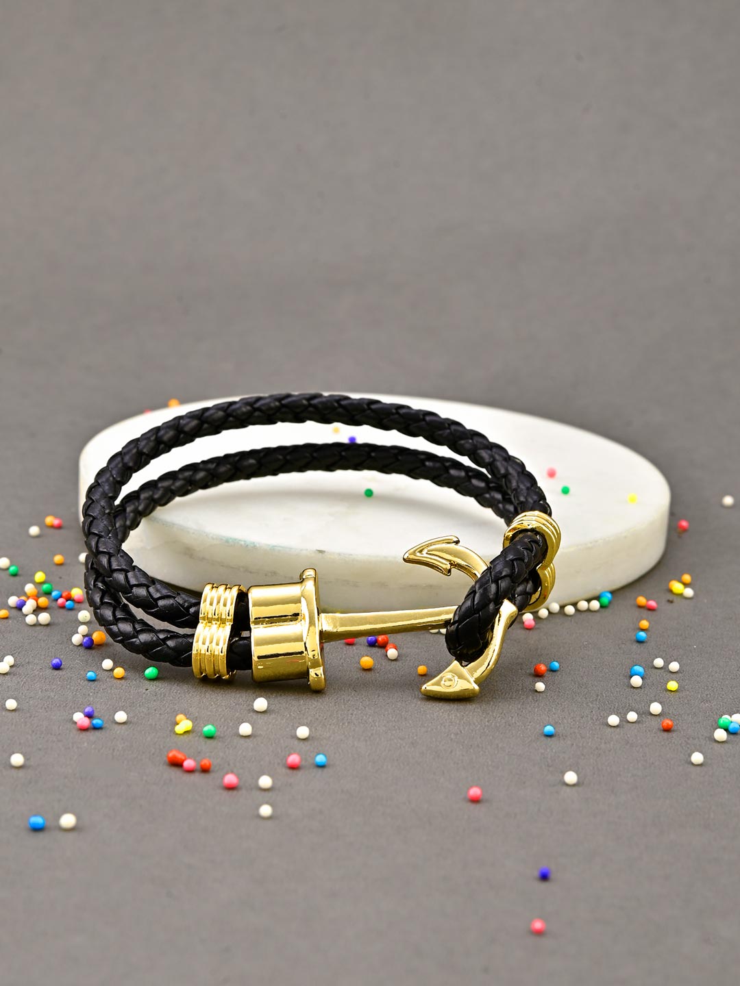 Navy Style Icon Bands Mens Bracelet