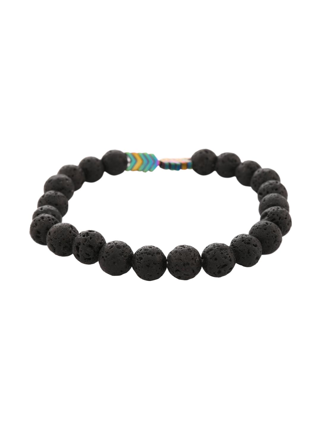 Arrow Beaded Elastic Mens Bracelet