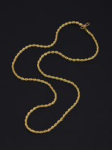 Elongated Link Gold Plated Mens Chain