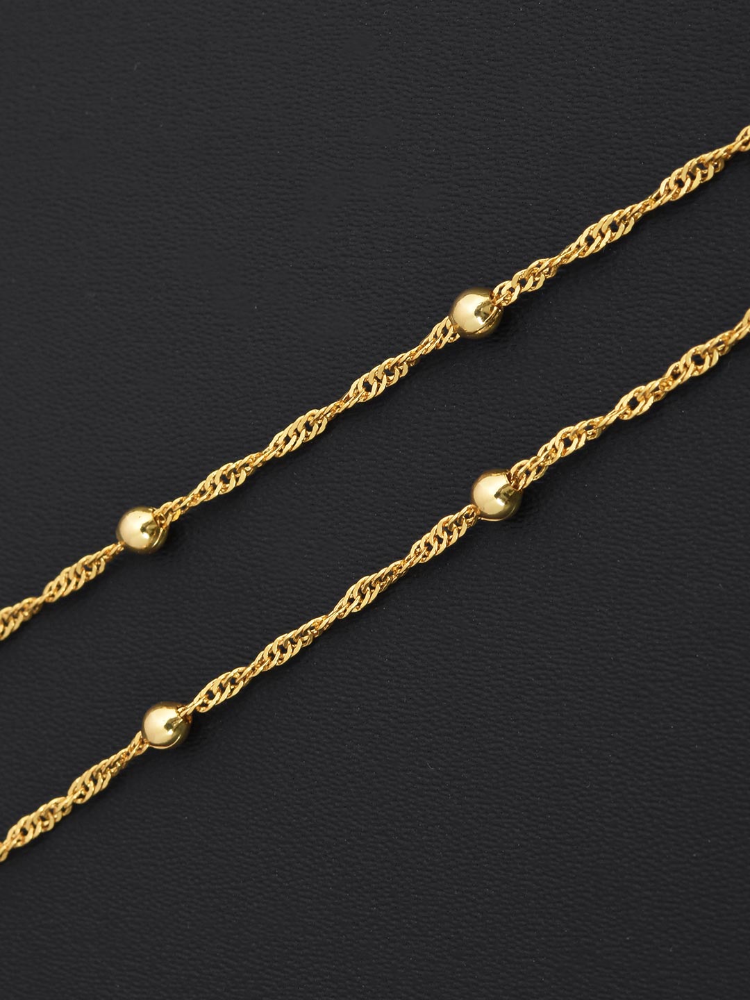 Ball and Link Gold Plated Mens Chain