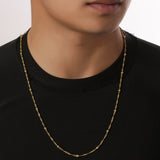 Ball and Link Gold Plated Mens Chain