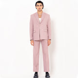 Salmon Pink Double Button Loose Fit Men's Suit