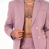 Salmon Pink Loose Fit Suit Men's Suit