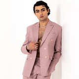 Salmon Pink Loose Fit Blazer