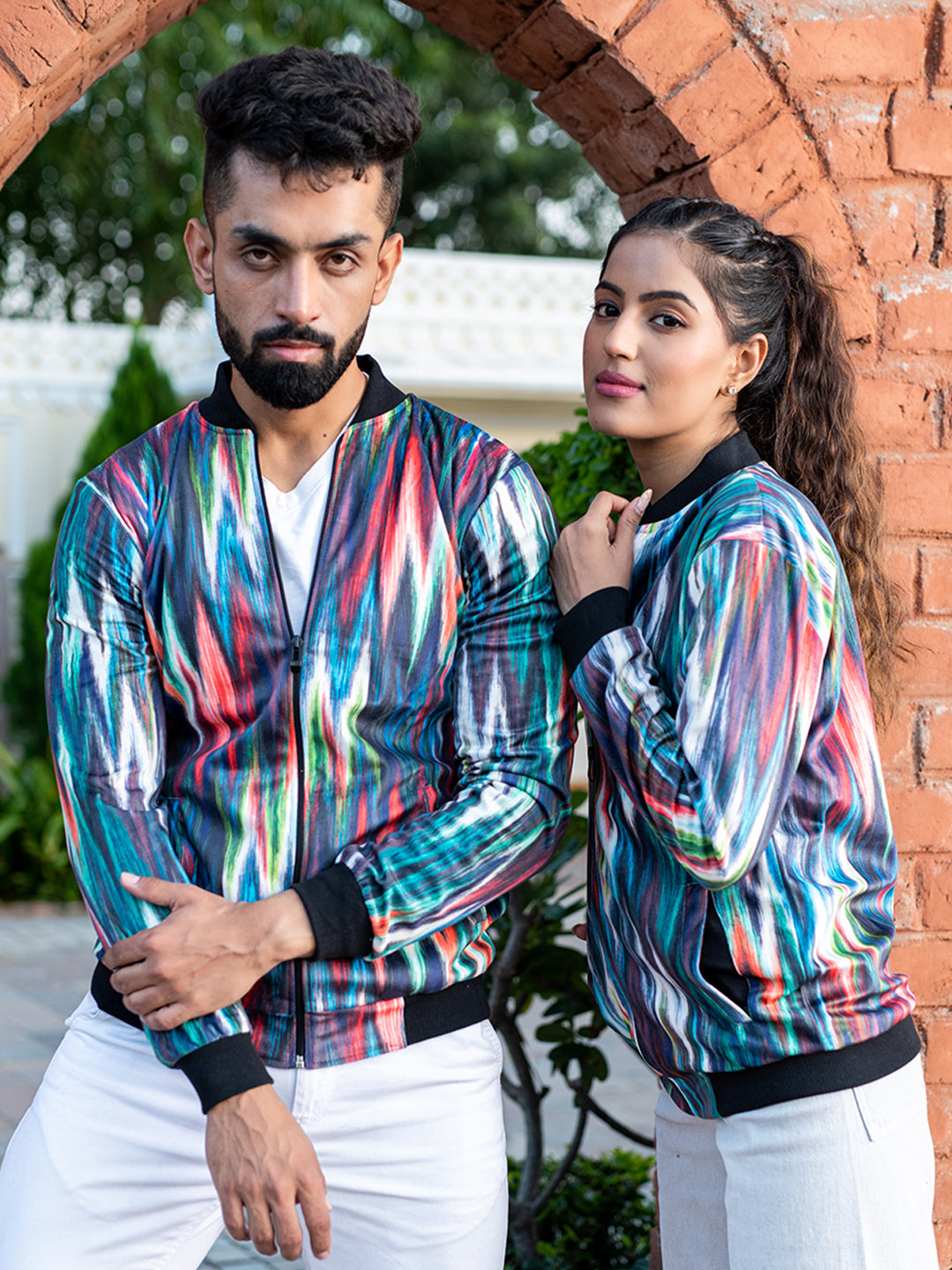 Multi Shoegaze Printed Velvet Jacket (Unisex)