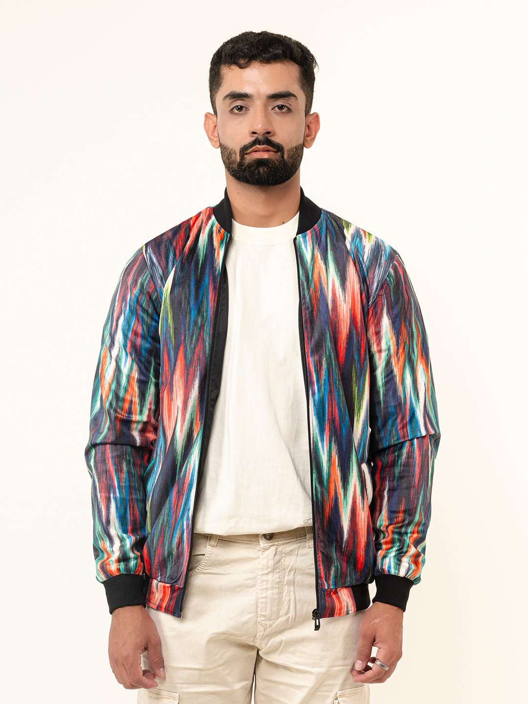 Multi Shoegaze Printed Velvet Jacket (Unisex)