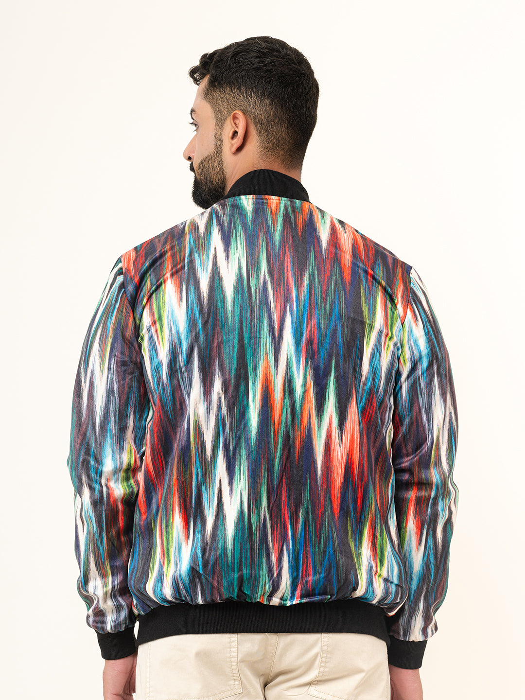 Multi Shoegaze Printed Velvet Jacket (Unisex)