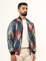 Multi Shoegaze Printed Velvet Jacket (Unisex)