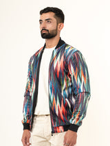 Multi Shoegaze Printed Velvet Jacket (Unisex)