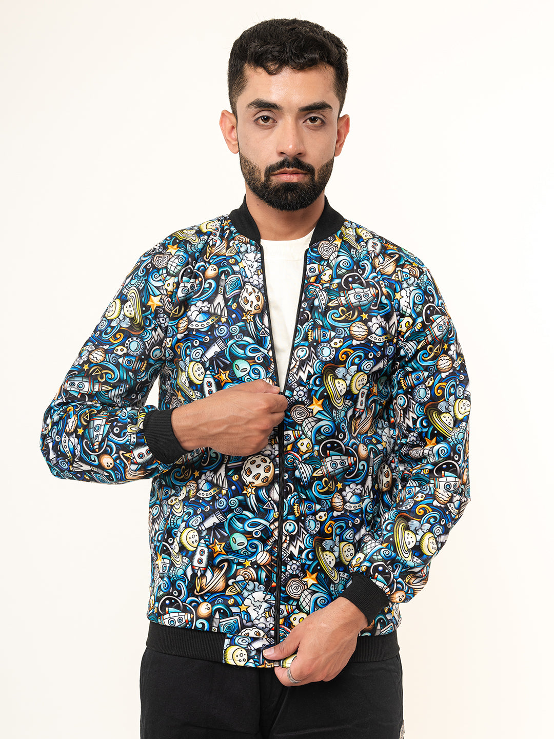 Multicolor Moonshine Printed Velvet Jacket (Unisex)