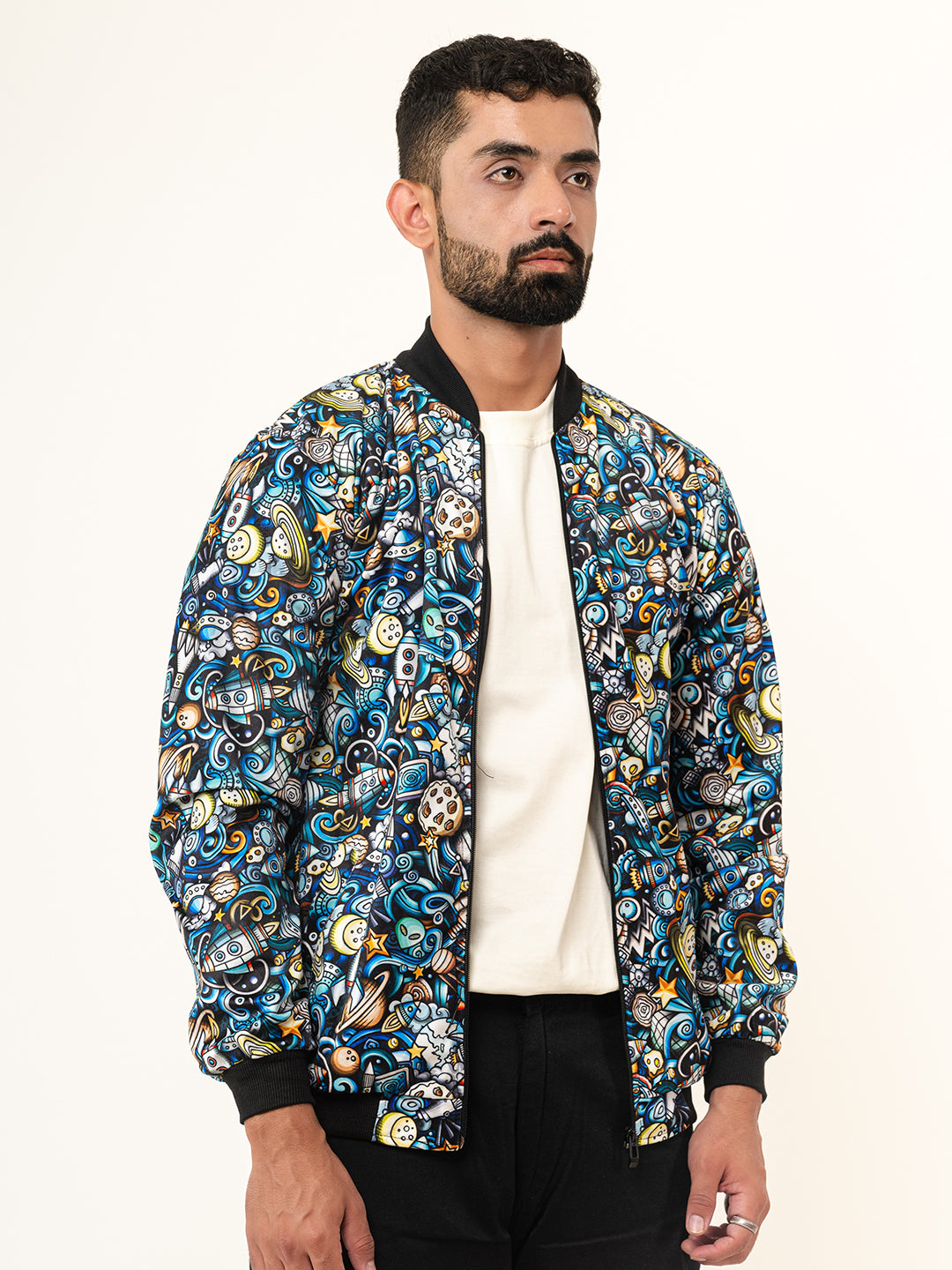 Multicolor Moonshine Printed Velvet Jacket (Unisex)