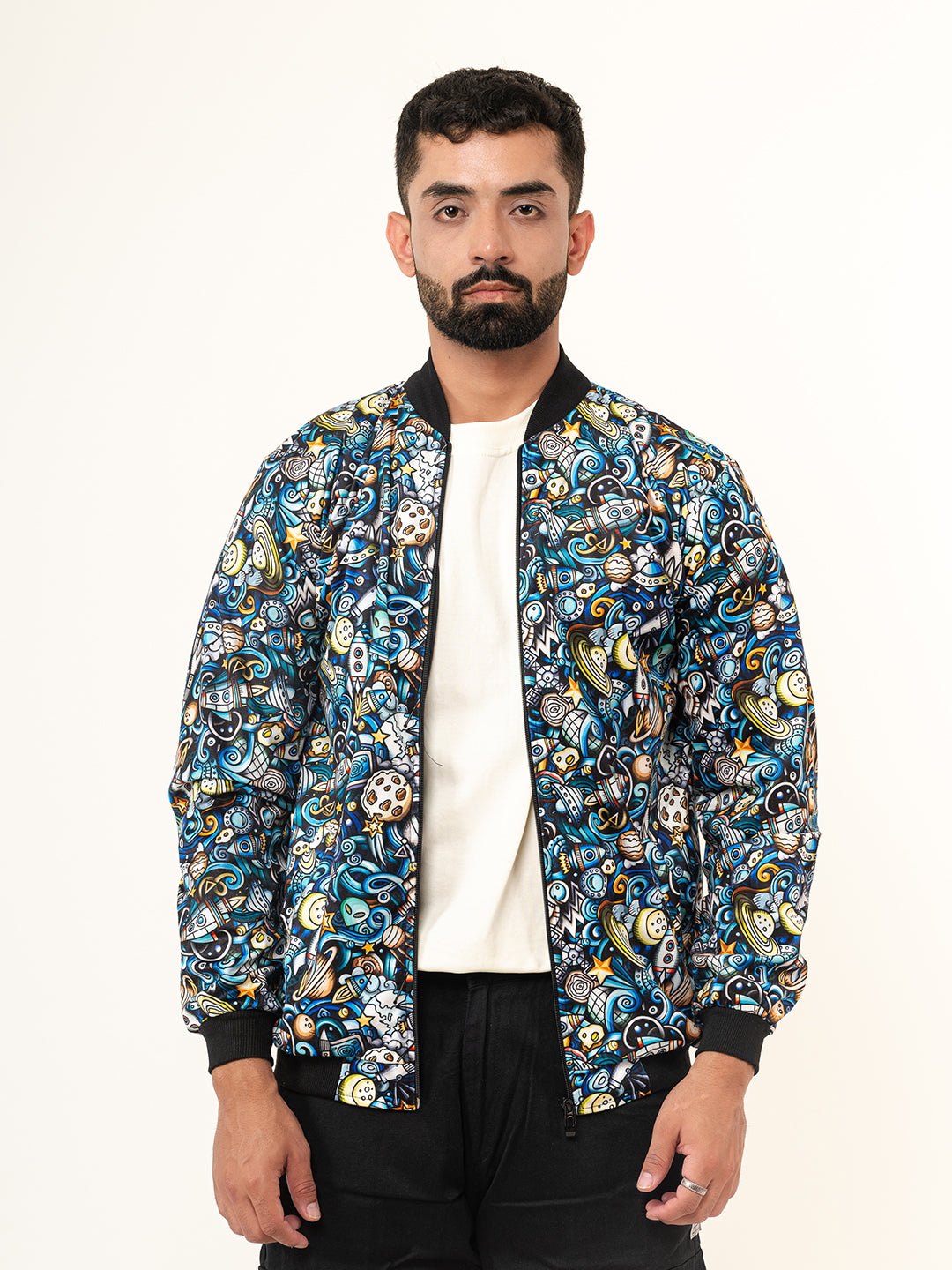 Multicolor Moonshine Printed Velvet Jacket (Unisex)