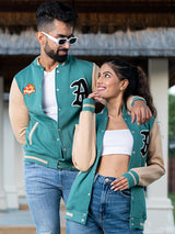 Pizza Sea Green LA Varsity Jacket (Unisex)